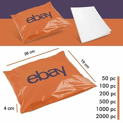 £86.35 • Buy EBay Self Seal Plastic Mailer Postage Bags 19cm X 26cm 4cm Lip Orange/Purple