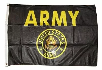 2x3 U.S. Army Crest Seal Emblem Black Gold Knitted Flag 2'x3' Banner Grommets • $9.88