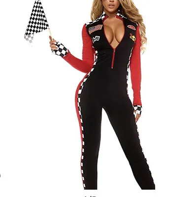 Adult Race Car Driver Costume Women Halloween Size Large/XL • $30