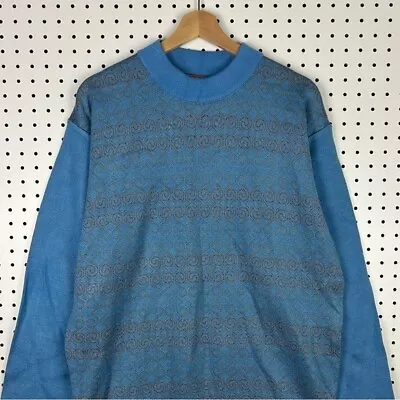 Vintage Royal Prestige Sweater Pullover Blue Padded Elbow Gold NWT Men's Size XL • $31.91