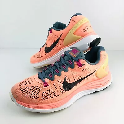 Nike Lunarglide 5 Runners Shoes Womens 6.5 US Sneakers Trainers Pink • $19.95