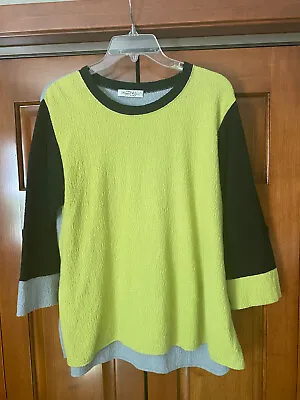 Margaret Winters Multicolor Colorblock Pullover Women's Tunic Sweater Size M • $10