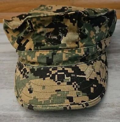 USMC COVER GARRISON MARPAT WOODLAND US MARINE CORPS CAP HAT Small • $9.74