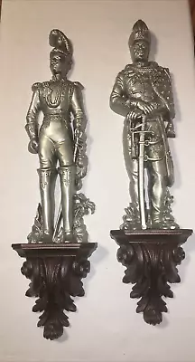 Vtg Pair 1965 Burwood Medieval Soldiers Knight Wall Hanging Gothic #4325 4326 • $55