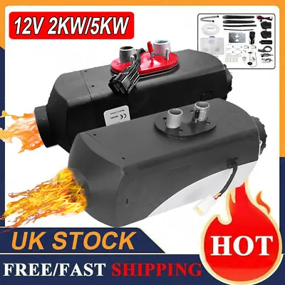 2KW 5KW Air Heater 12V Portable LCD Monitor For Truck Motor-Homes Caravan Boat • £51.13