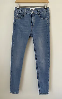 $29 • Buy Pull And Bear High Waisted Skinny Leg Jeans Pants Size 12 M Eur 40