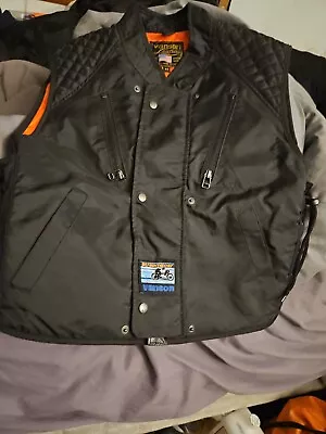 Vanson Leathers Men's 42 Streamliner Quilted Reversible Jacket Liner Vest • $125