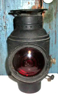 Antique Dietz Ww1 U.s. Military Ambulance Vehicle Lantern With Marked Red Lens • $75
