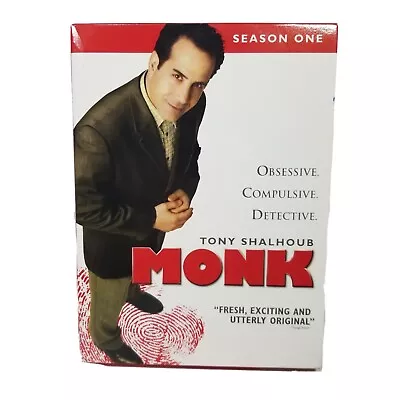 Monk Season 1 TV Show Series DVD 4-Disc Set Tony Shalhoub 2010 • $7.99