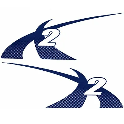 MasterCraft X2 Boat Decals 7501534 | 2013 Slider Navy Blue (Set Of 2) • $193.99