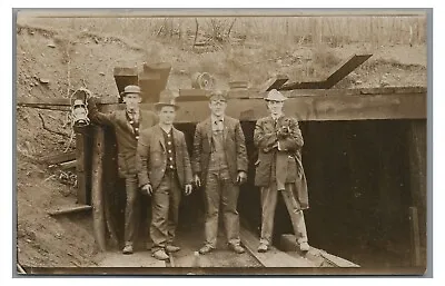 RPPC Miners At Mine Shaft Coal Mining Likely PA Real Photo Postcard • $29.99