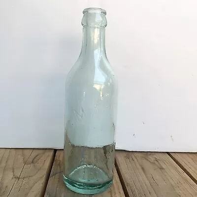 VTG Maui Soda Works Bottle Hawaii Aqua Blue Glass Embossed 9oz Empty Beverage • $74.99