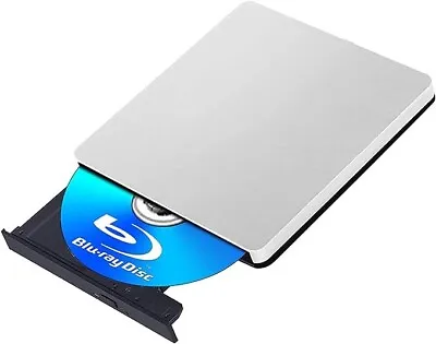 USB3.0 External Blu-ray Writer CD/DVD Drive Portable 3D Burner W/ Type-C Reader • £69.95