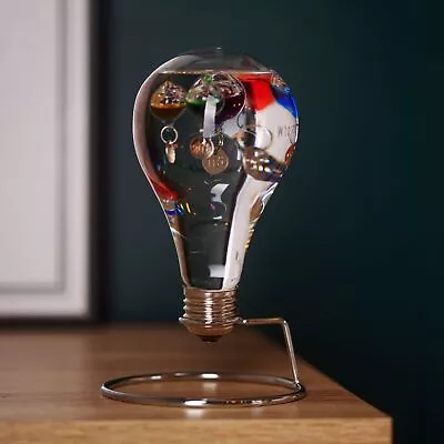 Glass Galileo Thermometer Light Bulb Ornament Coloured Bulbs Temperature 12.5cm • £15.99