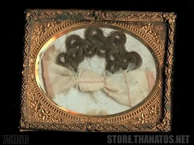 Victorian Memento Mori Mourning Hairwork For Little Girl Antique Post Mortem Int • $305.99
