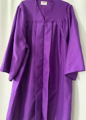  Purple  Matte Graduation Gown Costume Choir Clergy-theaters Jostens Oakhall • $15.94