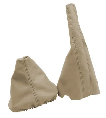 For 91-98 VW Jetta Golf Vento MK3 Leather Manual & EBrake Shift Boot Set Beige • $41.99