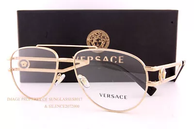 Brand New VERSACE Eyeglass Frames VE 1269 1002 Gold For Men Size 57mm • $324.82