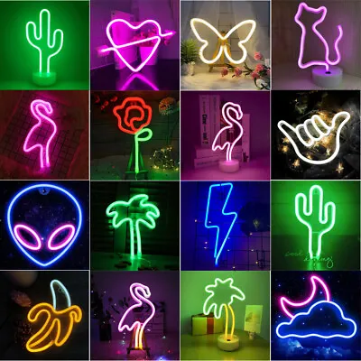 £12.99 • Buy Colorful LED Neon Sign Light Wall Hanging Night Lamp For Bar Home Party Decor