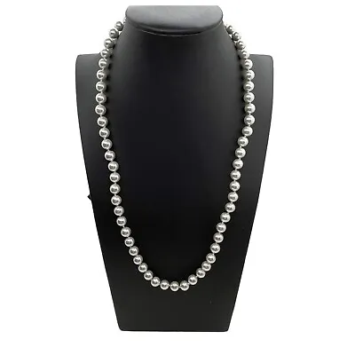 Monet Faux Pearl Necklace Silver Tone New With Tag Vintage Deadstock 24 Inches • $39.97