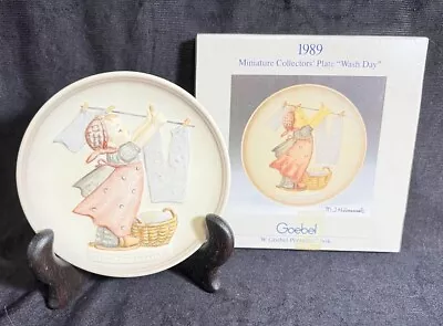 Hummel  1989 Miniature Plate ~ Wash Day  Little Homemakers * Free Shipping  • $12.50