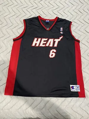 $34.99 • Buy Vintage Men’s Champion Miami Heat Jersey Eddie Jones #6 Large (44)
