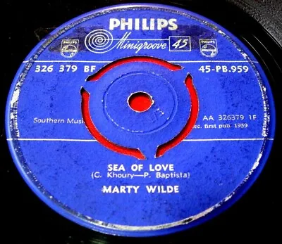 Marty Wilde Sea Of  Love 7  UK ORIG 1959 Philips 45-PB.959 Teenage Tears VINYL • £0.99