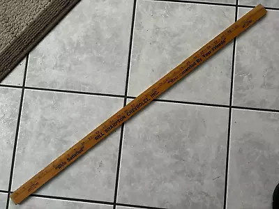 Vintage Chevrolet Advertising 36 Inch Wooden Yard Stick • $27.50