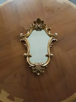 VTG Italian MC Florentine Gilt Ornate Wall Mirror Frame Hollywood Regency ITALY • $32.50