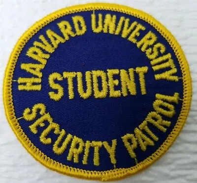 Harvard University Campus Student Security Patrol Police Patch Iron On  • $1.99