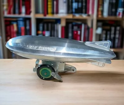 Aluminum Graf Zeppelin Wind Up Toy Airship Blimp Works Moves On Ground Slow • $29.99