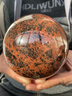 Natural Red Mahogany Obsidian Quartz Crystal Sphere Ball Healing 2360g • $60.76