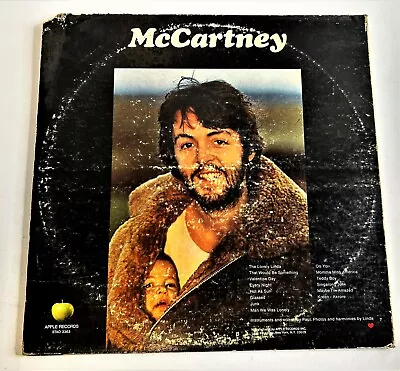 PAUL MCCARTNEY Self Titled 1970 LP APPLE STAO 3363 Vinyl Record • $12.99