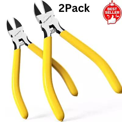 2PCS Wire Cutters Side Cutter Cable 6/5  Heavy Duty Cutting Pliers Carbide Steel • $9.77