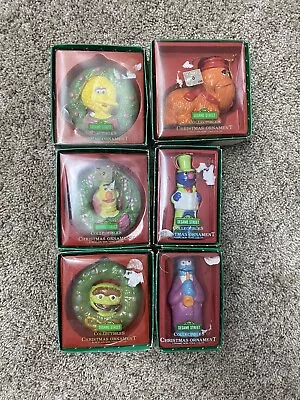 Vintage Sesame Street Muppets Inc Christmas Ornaments Set Of 6 • $45