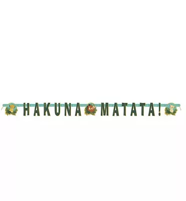 LION KING Simba Hakuna Matata  JOINTED BANNER ~ Birthday Party Supplies Decor • $3.99