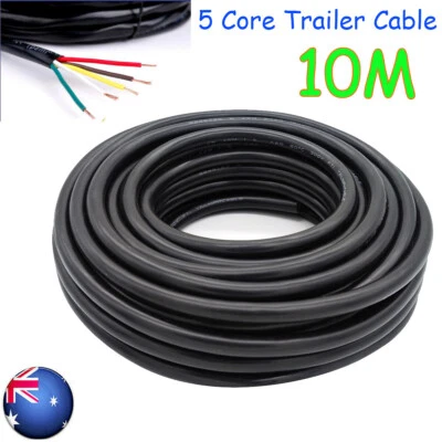 $23.19 • Buy 10M X 5 Core Trailer Cable Road Train Wire Caravan Plug Socket Wiring Auto Coil