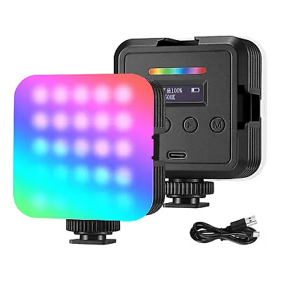 Neewer RGB Video Light RGB 61 360° Full Color LED Camera Light With 3 Cold Shoe • $19.49