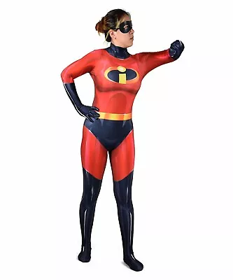 The Incredibles 2 Elastigirl Cosplay Jumpsuit Zentai Costume Bodysuit Halloween • $25.99