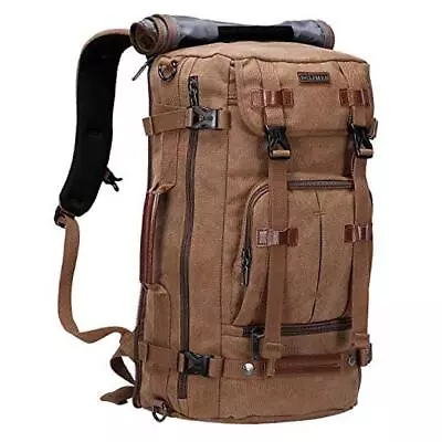  Canvas Backpack Vintage Travel Backpack 22 Inch 22 Inch Brown / Classic Canvas • $113.05