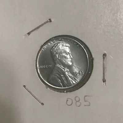 1943-P Steel Lincoln Cent. Grade: AU-UNC - 1 Cent Starting Bid. Wheat Penny. 085 • $0.01