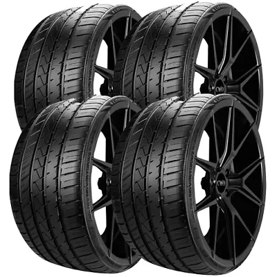 (QTY 4) 235/35ZR19 Lionhart LH-Five 91W XL Black Wall Tires • $365.96