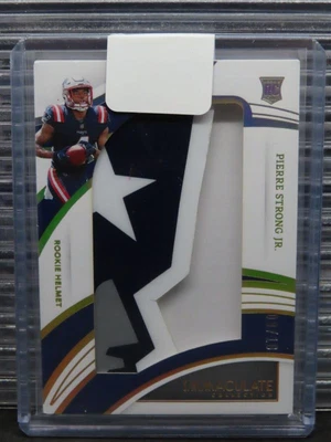 $9.50 • Buy 2022 Immaculate Pierre Strong Jr Holo Gold Rookie Helmet Patch RC #9/10 Patriots