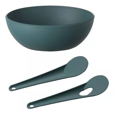 ReAmo Salad Bowl & Servers Set Teal Pink 1.8 Litre BPA Free RePET Plastic • £12.55