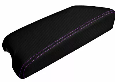 Console Lid Cover Carbon Fiber For Infiniti G35 Coupe 2002-2007 Purple Stitch • $35.99