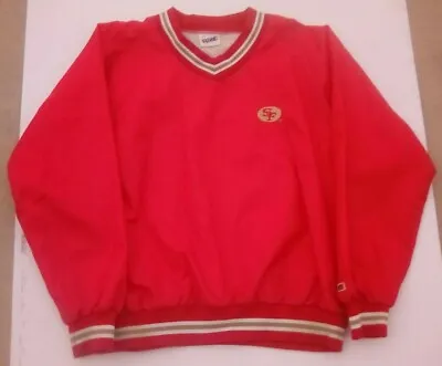 Vintage Bike Brand SF 49ers Men's Sz Large Made In USA Pullover Winbreaker VNeck • $34.99