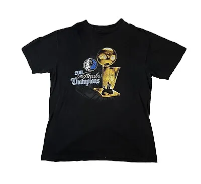 2011 Dallas Mavericks Finals Champions Majestic Black T Shirt Mens Size 3XL • $23.99