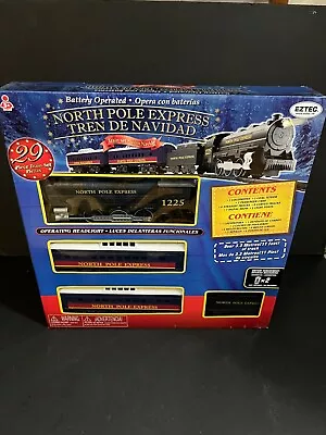 Christmas NORTH POLE EXPRESS (29 Piece) Train Set Battery Operated By EZTEC-NEW • $63.26