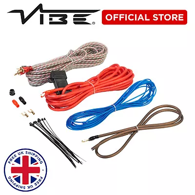 VIBE Critical Link Car Audio 10AWG 1500w Amplifier Wiring Installation Cable Kit • £19.99