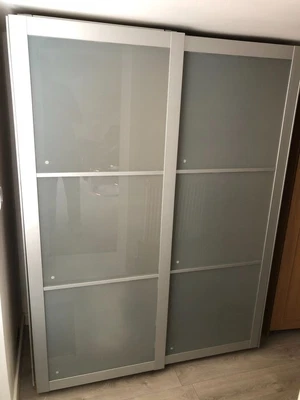 £41 • Buy Ikea Wardrobe Sliding Glass Panels Doors, 202 X 150 X 66cm